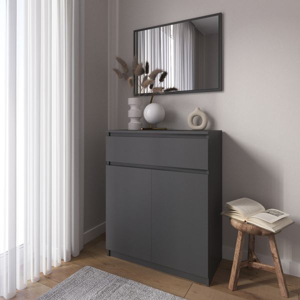 Комод R-23, 80&times;40&times;98 см, ЛДСП, 1 шухляда, 2 дверцята R-23 фото