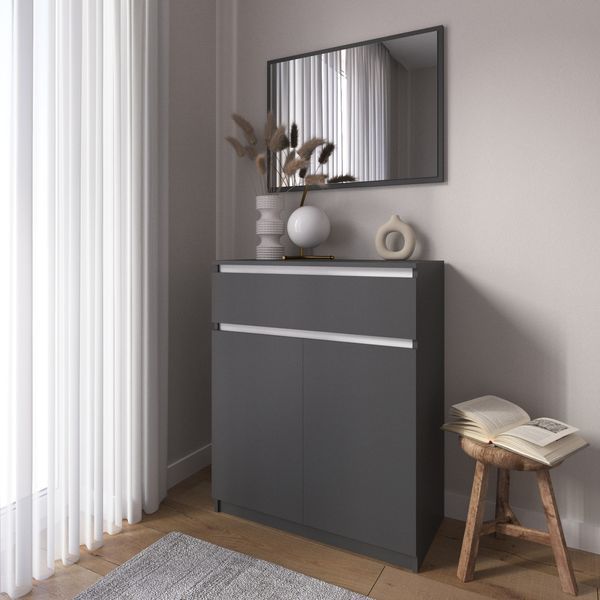 Комод R-23, 80&times;40&times;98 см, ЛДСП, 1 шухляда, 2 дверцята R-23 фото