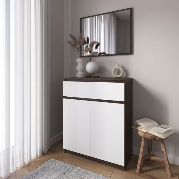 Комод R-23, 80&times;40&times;98 см, ЛДСП, 1 шухляда, 2 дверцята R-23 фото