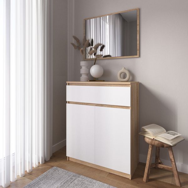 Комод R-23, 80&times;40&times;98 см, ЛДСП, 1 шухляда, 2 дверцята R-23 фото