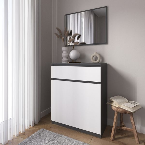 Комод R-23, 80&times;40&times;98 см, ЛДСП, 1 шухляда, 2 дверцята R-23 фото