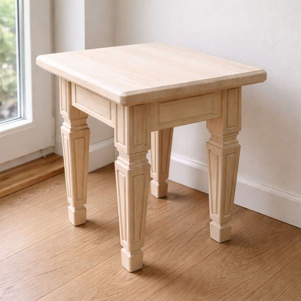 Табурет з вільхи Tere Classic ручної роботи з фрезеруванням stool-001 фото