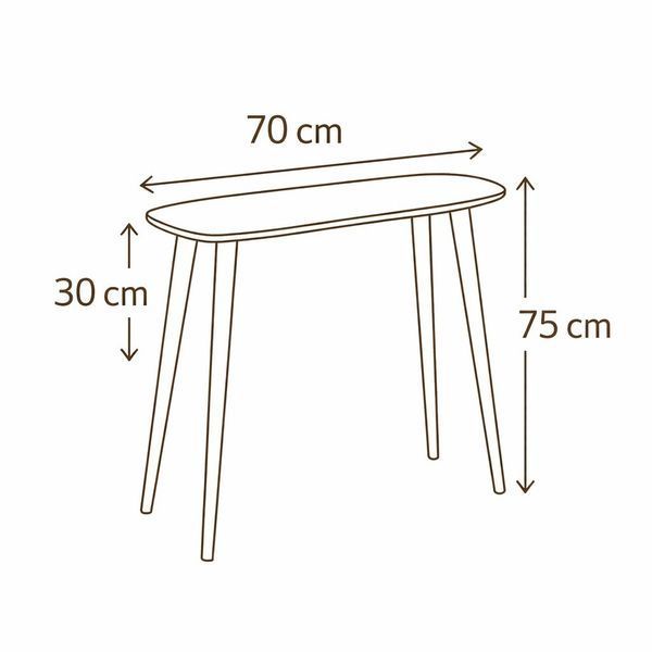 Консольний столик TERE Lame Slim з масиву бука 75&times;32 см console-75/32-buk фото